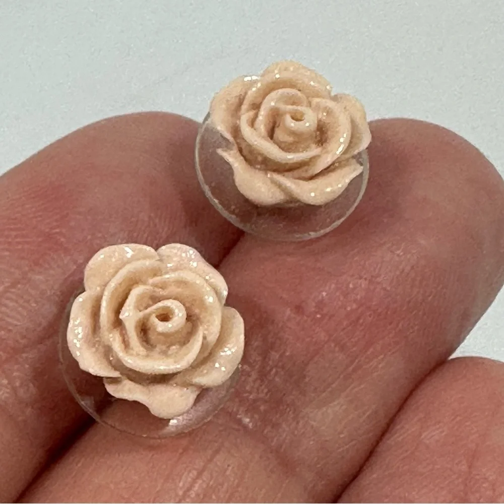 Vintage Victorian Style Floral Heart Earrings Bundle Lot Romantic Feminine